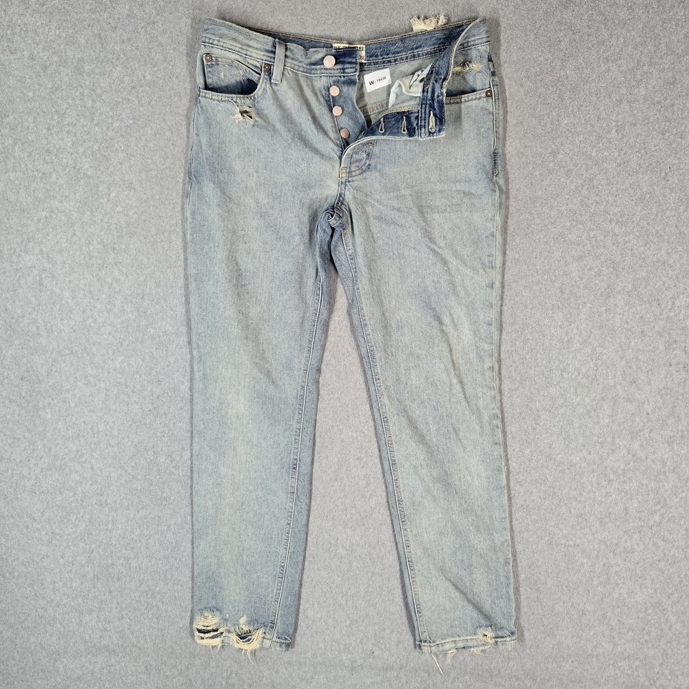 We The Free Women Jeans 27 Light Blue Denim Unknown Legend Mid Rise Skinny READ